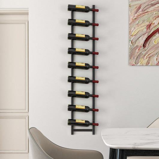 Costway Large Rust proof Wall Mounted Wine Rack for 6 or 9 Bottles