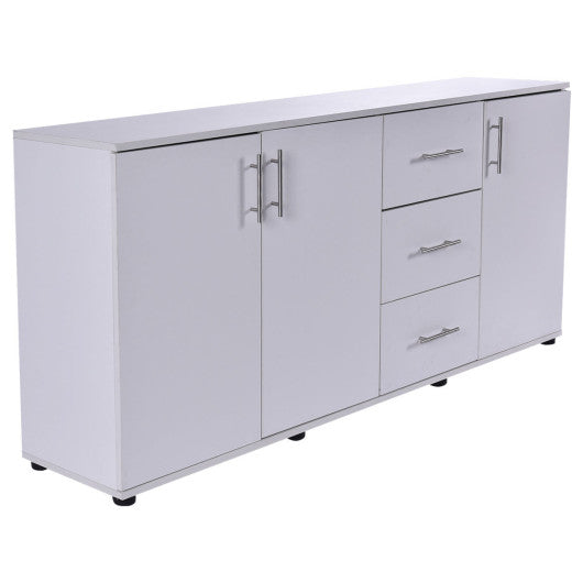 Costway Large Storage Cabinet Cupboard with 3 Doors