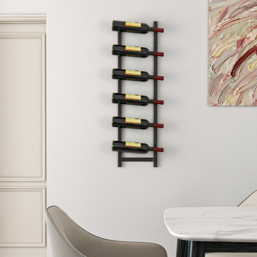 Costway Medium Rust proof Wall Mounted Wine Rack for 6 or 9 Bottles
