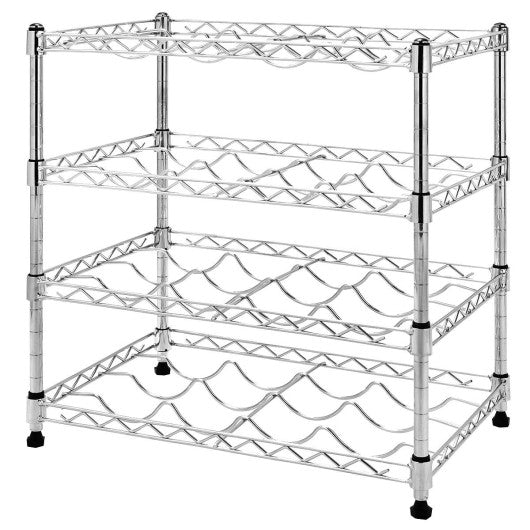 Costway Metal Wine Holder Bottle Rack for 16 Bottles
