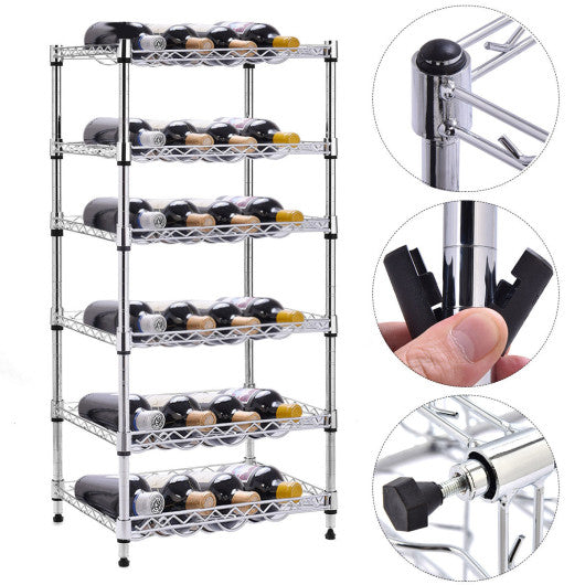 Costway Metal Wine Holder Bottle Rack for 24 Bottles