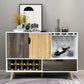 Costway Mid-Century Buffet Sideboard Wooden Storage Cabinet