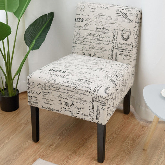 Costway Modern Contemporary Fabric Upholstered Armless Accent Chair