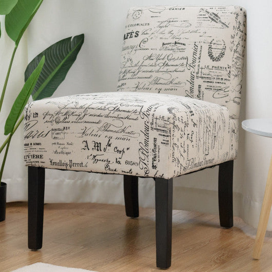 Costway Modern Contemporary Fabric Upholstered Armless Accent Chair