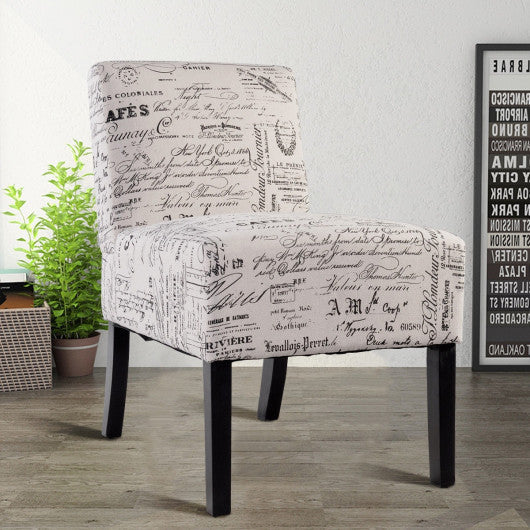 Costway Modern Contemporary Fabric Upholstered Armless Accent Chair