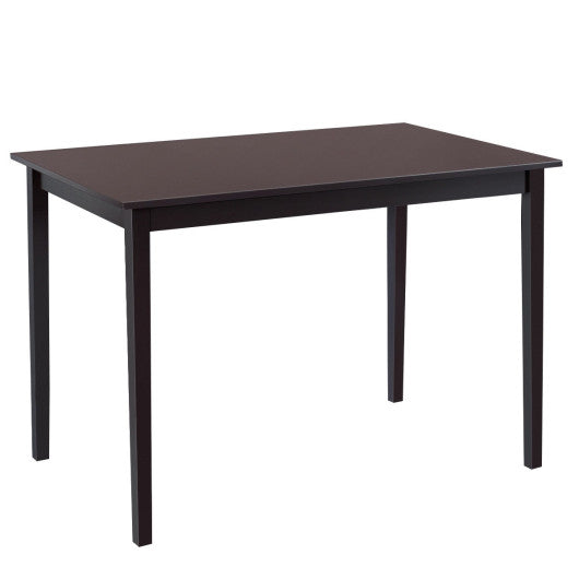 Costway Modern Rectangle Dining Table with Wooden Legs