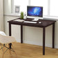 Costway Modern Rectangle Dining Table with Wooden Legs
