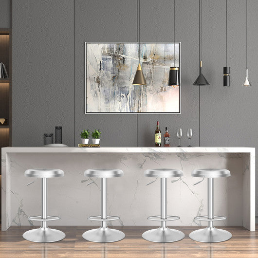 Costway Modern Swivel Adjustable Height Bar Stool with Footrest for Pub Bistro Kitchen Dining