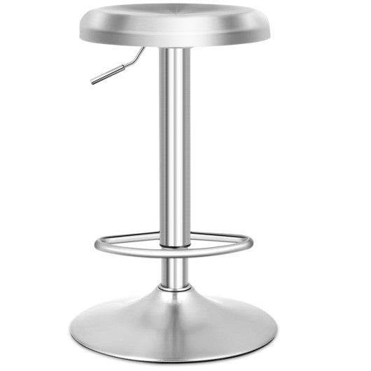 Costway Modern Swivel Adjustable Height Bar Stool with Footrest for Pub Bistro Kitchen Dining
