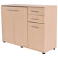Costway Natural Color Large Storage Cabinet Cupboard with 2 Drawers