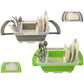 Costway New Collapsible Over the Sink Dish Drainer Colander Expand & Collapse Green&Gray-gray