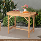 Costway Outdoor Fir Wood Dining Table with 1.5 Inch Umbrella Hole