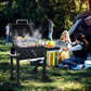 Costway Outdoor Portable Charcoal Grill with Side Table