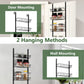 Costway Over the Door Pantry Organizer Rack with Adjustable Door Hook and 6 Basket