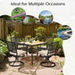 Costway Patio Metal Square Dining Table for Garden and Poolside