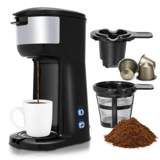 Costway Portable Coffee Maker for Ground Coffee and Coffee Capsule