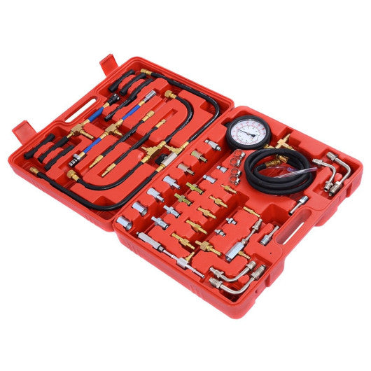 Costway Pro Deluxe Manometer Fuel Injection Pressure Tester Gauge Kit System 0-140PSI