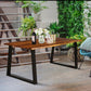Costway Rectangular Acacia Wood Dining Table