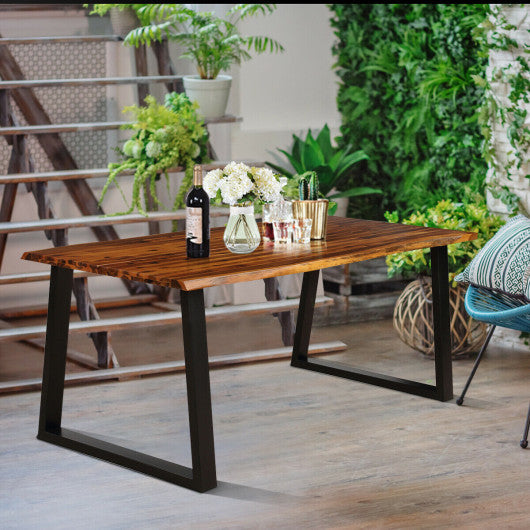 Costway Rectangular Acacia Wood Dining Table