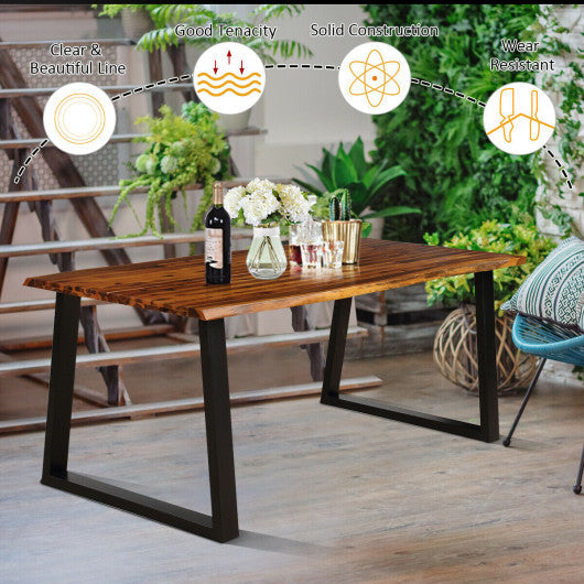 Costway Rectangular Acacia Wood Dining Table