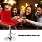 Costway Red Adjustable Swivel Bar Stool with PU Leather