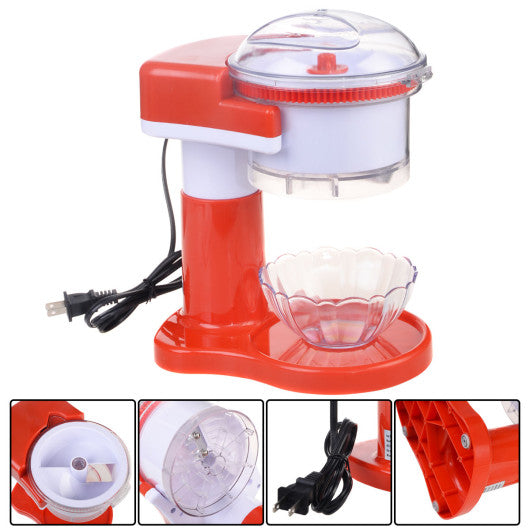 Costway Red Electric Ice Shaver Crusher Machine