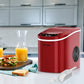 Costway Red Mini Portable Compact Electric Ice Maker Machine