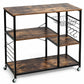 Costway Rolling Industrial Kitchen Baker’s Storage Shelf