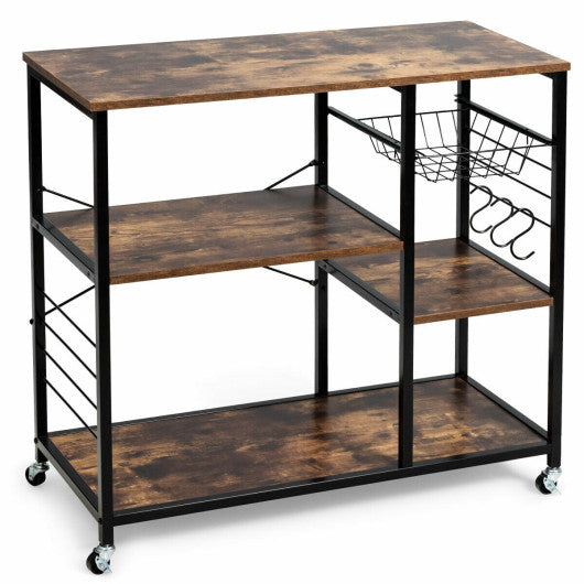 Costway Rolling Industrial Kitchen Baker’s Storage Shelf