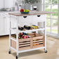 Costway Rolling Kitchen Island Trolley Cart with Wine Shelf