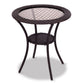Costway Round Rattan Wicker Coffee Table with Lower Shelf