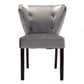 Costway Set Of 2 Blue Accent Dining Chairs Velvet Fabric Armless Contemporary Home Furniture