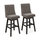 Costway Set of 2 360° Swivel Bar Stool with Rubber Wood Legs Footrest