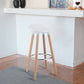Costway Set of 2 ABS Bar Stools with Wooden Legs