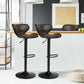 Costway Set of 2 Adjustable Bar Stools Swivel Bar Chairs Pub Kitchen