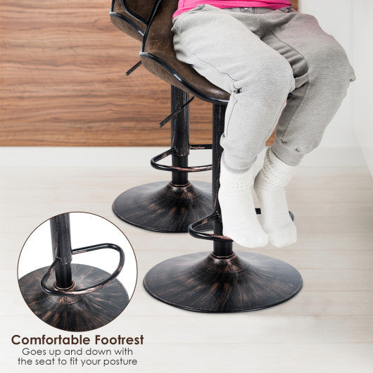 Costway Set of 2 Adjustable Bar Stools for Counter
