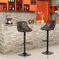 Costway Set of 2 Adjustable Bar Stools with Backrest and Footrest