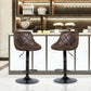 Costway Set of 2 Adjustable Bar Stools with Backrest and Footrest