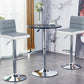 Costway Set of 2 Adjustable Heights Barstool with PU Leather