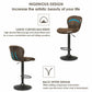 Costway Set of 2 Adjustable Swivel Bar Stools with Hot-Stamping Cloth