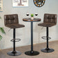 Costway Set of 2 Adjustable Swivel Counter Chairs with Footrest and Back Base