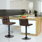 Costway Set of 2 Adjustable Swivel Counter Chairs with Footrest and Back Base