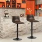 Costway Set of 2 Adjustable Swivel Fabric Bar Stools