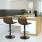 Costway Set of 2 Adjustable Swivel Fabric Bar Stools