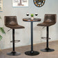 Costway Set of 2 Adjustable Swivel Fabric Bar Stools