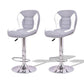 Costway Set of 2 Adjustable Swivel PU Leather Bar Stool