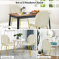 Costway Set of 2 Beige Velvet Accent Chairs with Gold Metal Legs