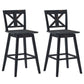 Costway Set of 2 Black 360-Degree Swivel Bar Stools for Home Restaurant