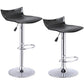 Costway Set of 2 Black Adjustable Swivel Bar Stools ABS Seat