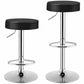 Costway Set of 2 Black Adjustable Swivel Round Bar Stool Pub Chairs